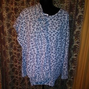 Joe Boxer Leopard Print Capri? Pajama PJ Set 2x
